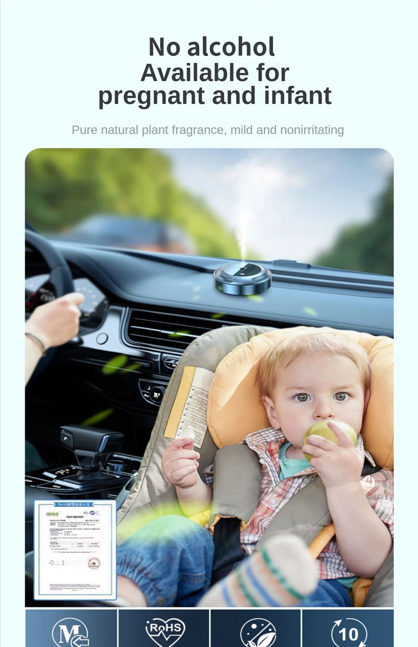 Car Air Freshener Smart Aroma Diffuser Purification Essential Oils Diffuser Office Room Intelligent Aromatherapy Instrument