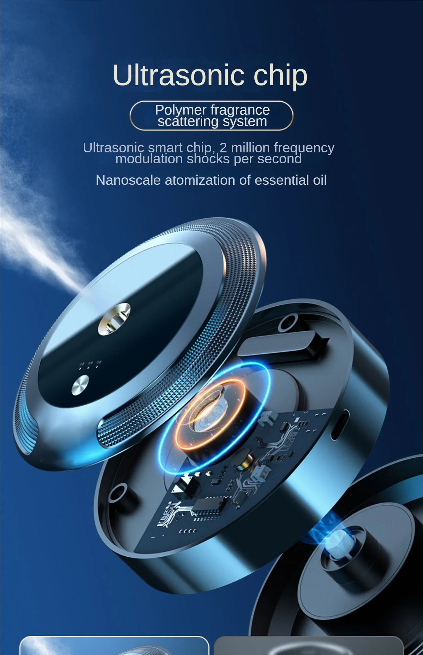 Car Air Freshener Smart Aroma Diffuser Purification Essential Oils Diffuser Office Room Intelligent Aromatherapy Instrument