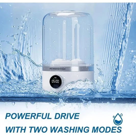 The Products Mall 1L Mini Rechargeable Washing Machine Underwear Travel Portable Small Socks Washing Machine Dehydratable Portable Laundry Bucket